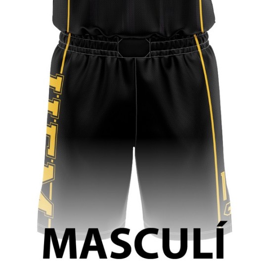 PANTALÓ DE BÀSQUET MASCULÍ NEGRE UEM MATARÓ