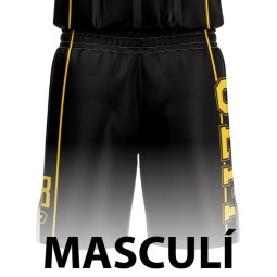PANTALÓN DE BALONCESTO MASCULINO NEGRO UE MATARÓ