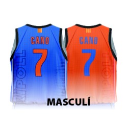 CAMISETA MASCULINA REVERSIBLE DE JUEGO PATROCINADOR EMERSHOP UE RIPOLL