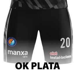 PANTALÓN DE PORTERO NEGRO SÉNIOR CLUB HOQUEI OLOT