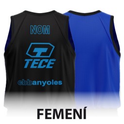 CAMISETA REVERSIBLE AZUL/NEGRA TC ENTRENAMIENTO FEMENINA CB BANYOLES