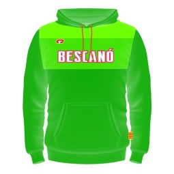 SUDADERA CON CAPUCHA CB BESCANO CON NOMBRE A LA ESPALDA