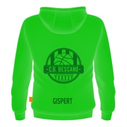 SUDADERA CON CAPUCHA CB BESCANO CON NOMBRE A LA ESPALDA