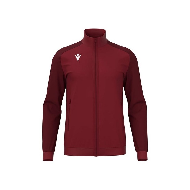 CHAQUETA DE CHANDALL MACRON AMB CREMALLERA ANUBIS COLOR GRANATE