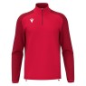 SUDADERA MACRON ISEN MEDIA CREMALLERA COLOR ROJO