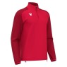 SUDADERA MACRON ISEN MEDIA CREMALLERA COLOR ROJO