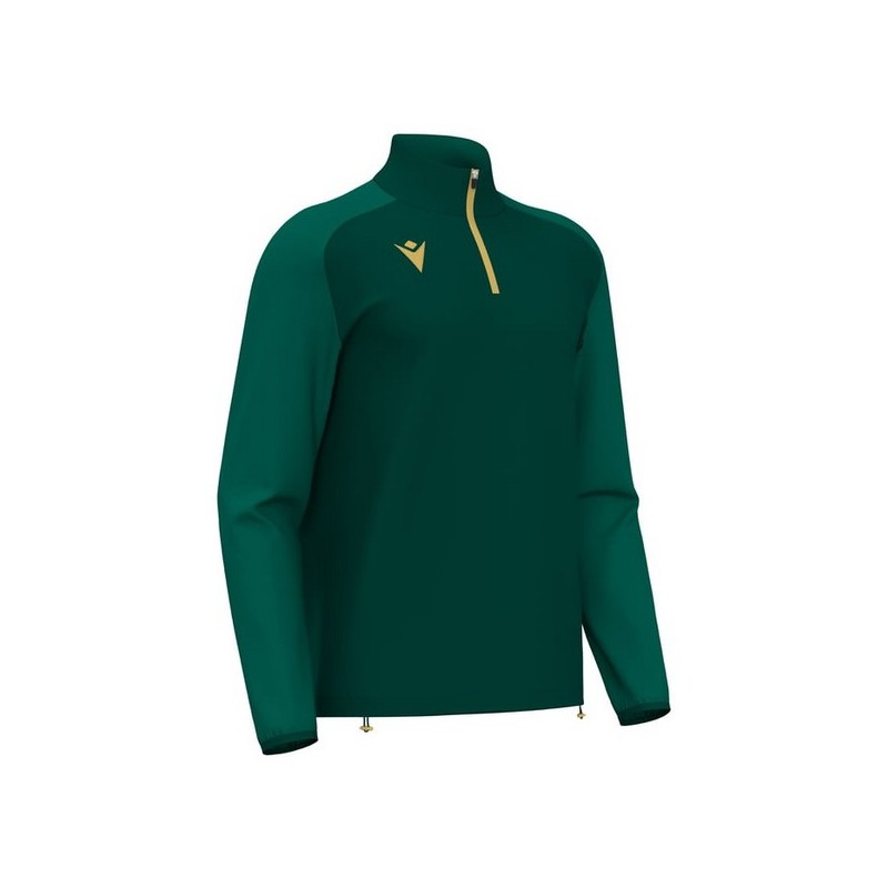 SUDADERA MACRON ISEN MEDIA CREMALLERA COLOR VERDE BOTELLA