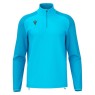 SUDADERA MACRON ISEN MEDIA CREMALLERA COLOR AZUL FLUORESCENTE
