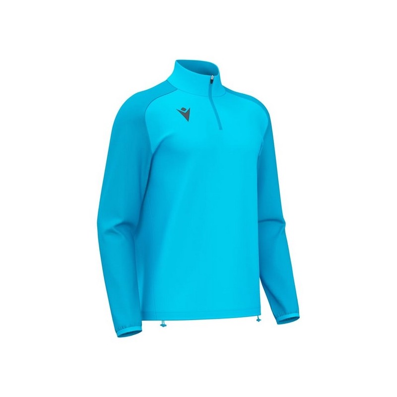 SUDADERA MACRON ISEN MEDIA CREMALLERA COLOR AZUL FLUORESCENTE