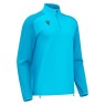 SUDADERA MACRON ISEN MEDIA CREMALLERA COLOR AZUL FLUORESCENTE