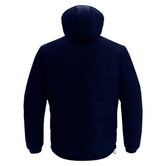 ANORAK CURT MACRON ANDES ENCOIXINAT AMB CAPUTXA COLOR BLAU MARÍ