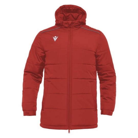 ANORAK LARGO MACRON GYOR ACOLCHADO CON CAPUCHA COLOR ROJO