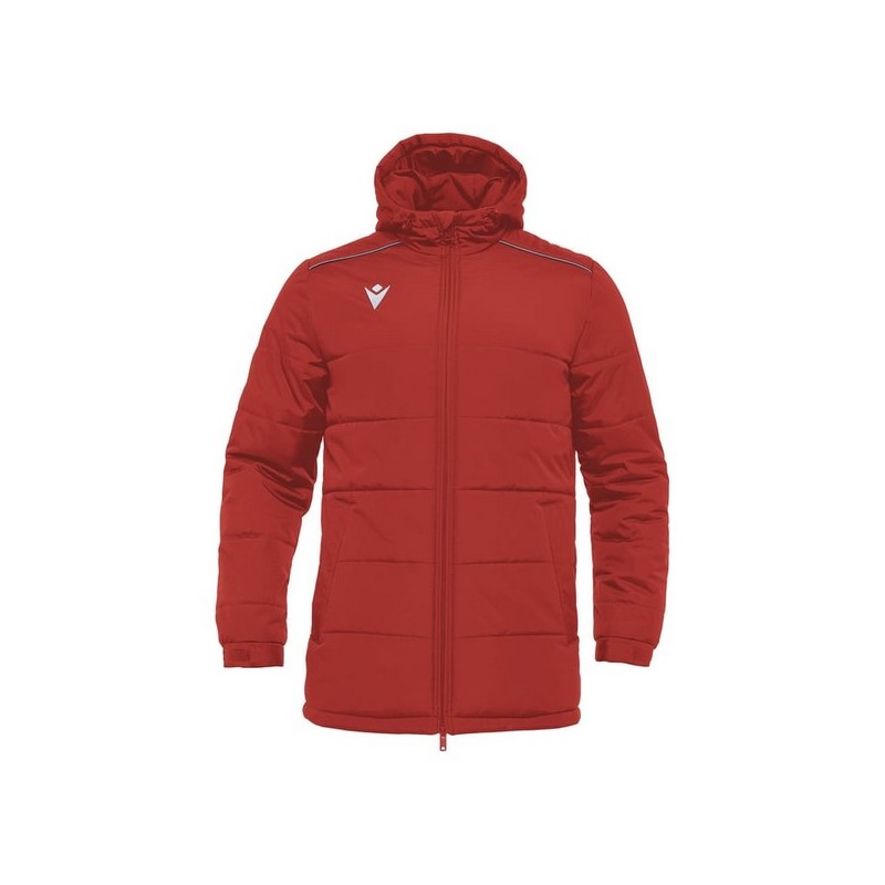 ANORAK LARGO MACRON GYOR ACOLCHADO CON CAPUCHA COLOR ROJO