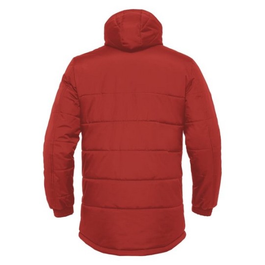 ANORAK LARGO MACRON GYOR ACOLCHADO CON CAPUCHA COLOR ROJO