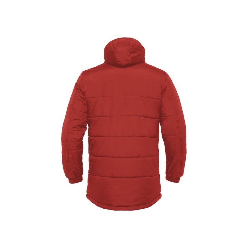 ANORAK LARGO MACRON GYOR ACOLCHADO CON CAPUCHA COLOR ROJO