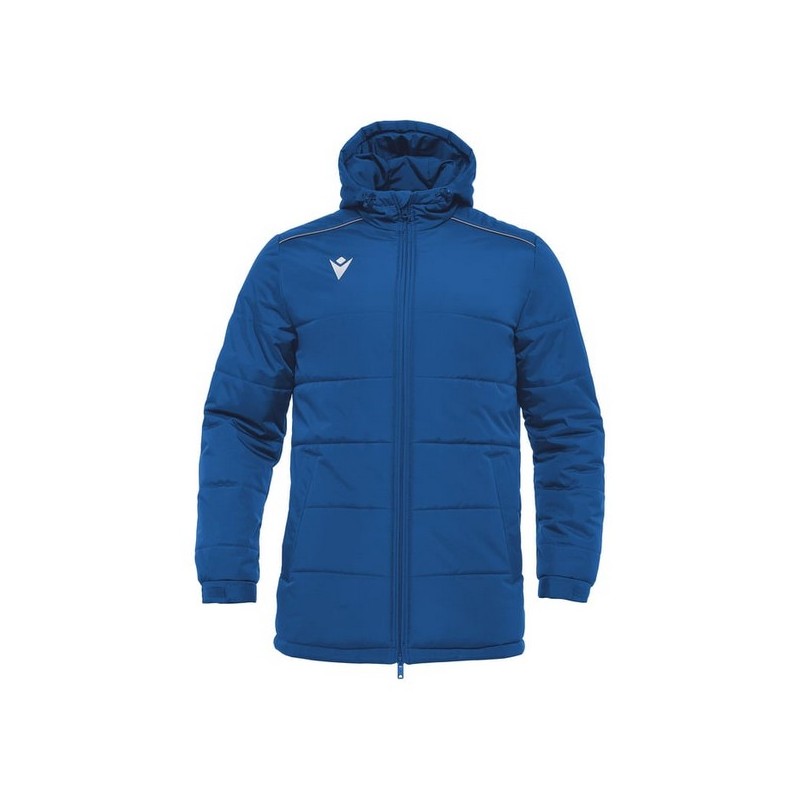 ANORAK LARGO MACRON GYOR ACOLCHADO CON CAPUCHA COLOR AZUL REAL