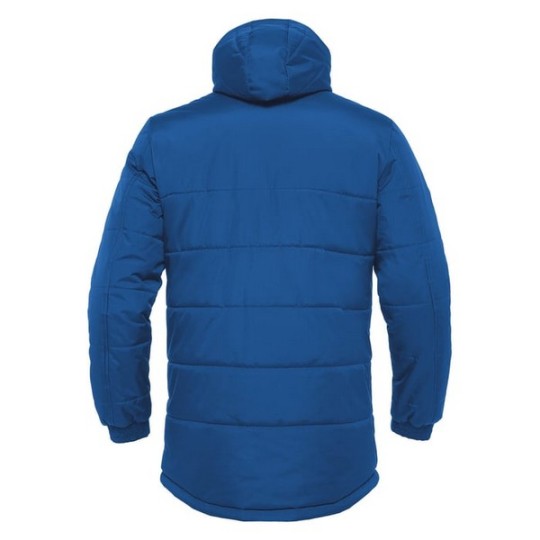 ANORAK LARGO MACRON GYOR ACOLCHADO CON CAPUCHA COLOR AZUL REAL
