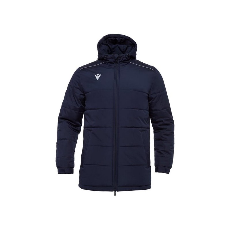 ANORAK LARGO MACRON GYOR ACOLCHADO CON CAPUCHA COLOR AZUL MARINO