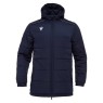 ANORAK LARGO MACRON GYOR ACOLCHADO CON CAPUCHA COLOR AZUL MARINO