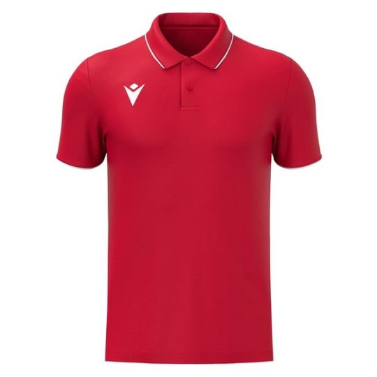 POLO MACRON DRACO HERO COLOR VERMELL/BLANC