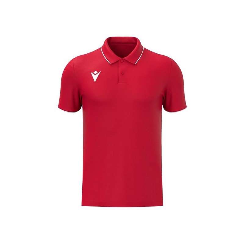 POLO MACRON DRACO HERO COLOR VERMELL/BLANC