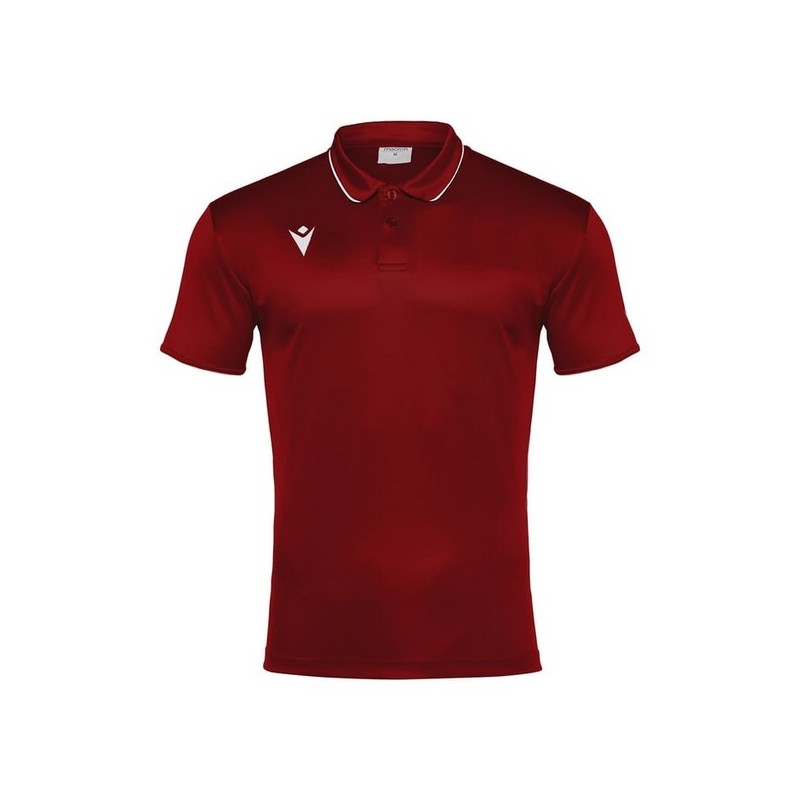 POLO MACRON DRACO HERO COLOR GRANAT/BLANC