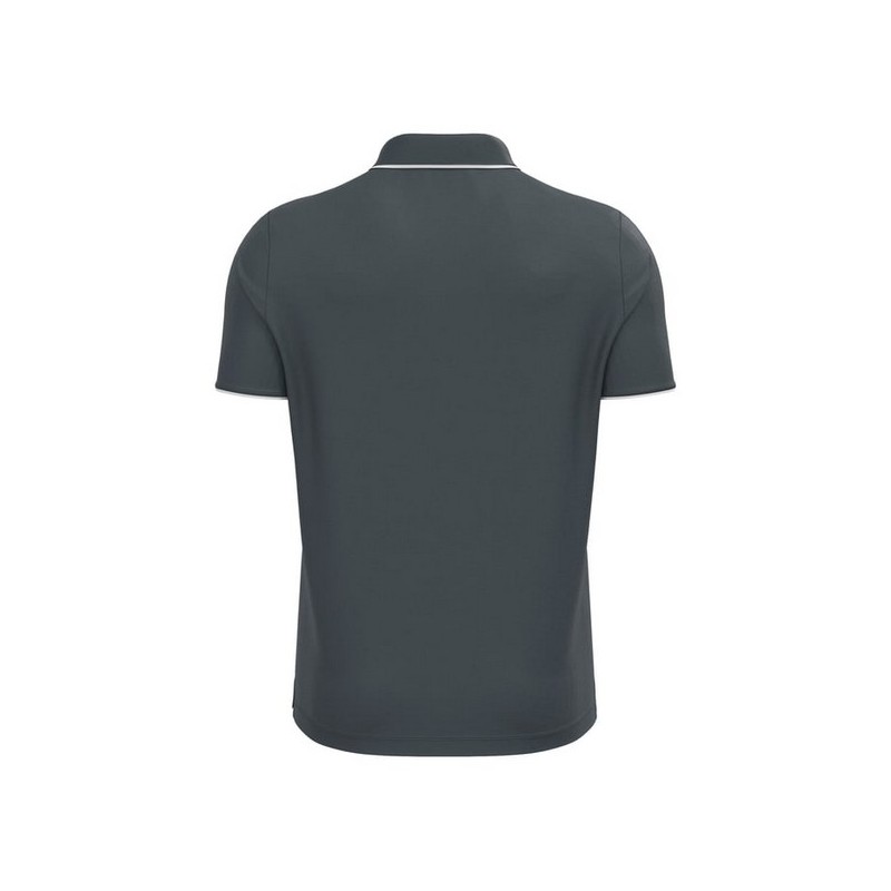 POLO MACRON DRACO HERO COLOR GRIS/BLANC