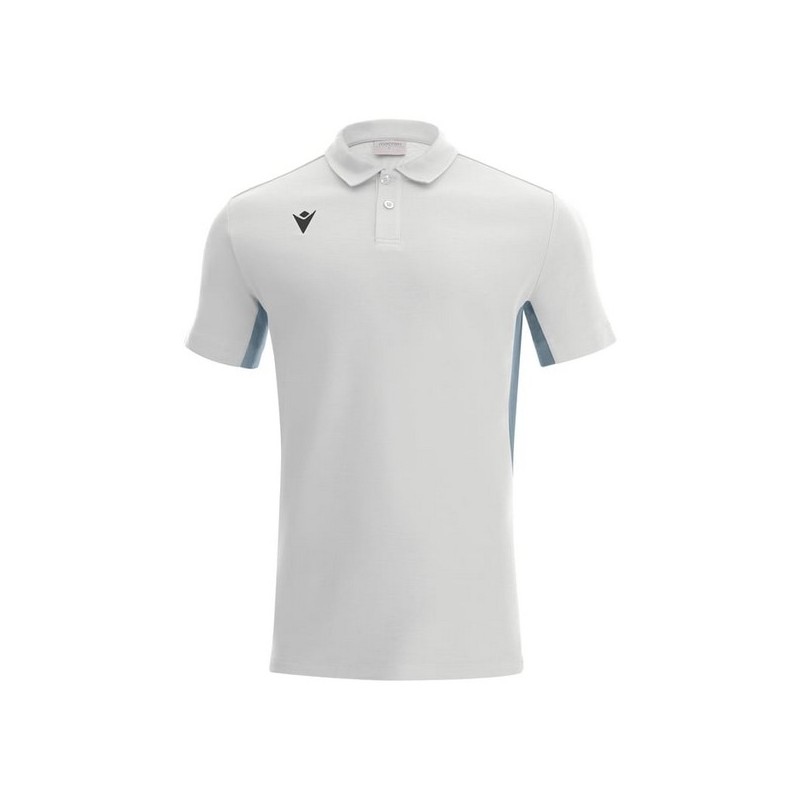 POLO MACRON CLARINET COLOR BLANC/PLATEJAT