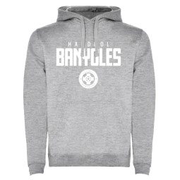 SUDADERA GRIS CON CAPUCHA HANDBOL BANYOLES