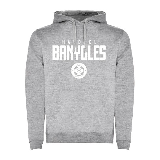 SUDADERA GRIS CON CAPUCHA HANDBOL BANYOLES