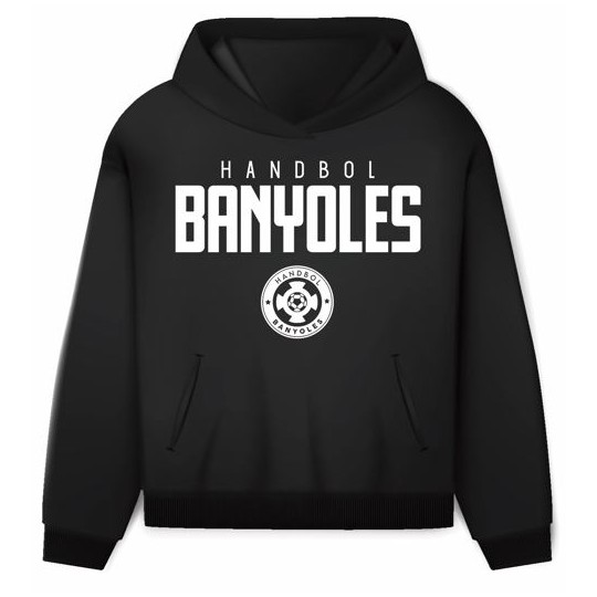 SUDADERA GRIS CON CAPUCHA HANDBOL BANYOLES