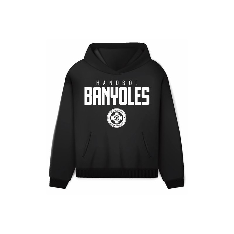 SUDADERA GRIS CON CAPUCHA HANDBOL BANYOLES