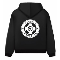 SUDADERA GRIS CON CAPUCHA HANDBOL BANYOLES