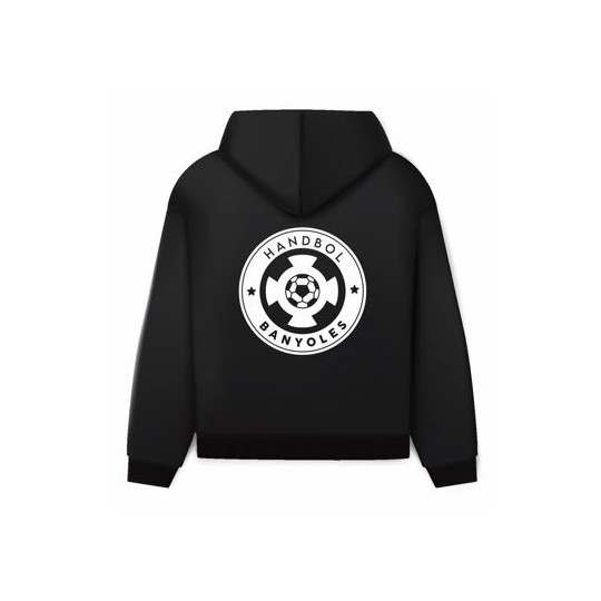 SUDADERA GRIS CON CAPUCHA HANDBOL BANYOLES