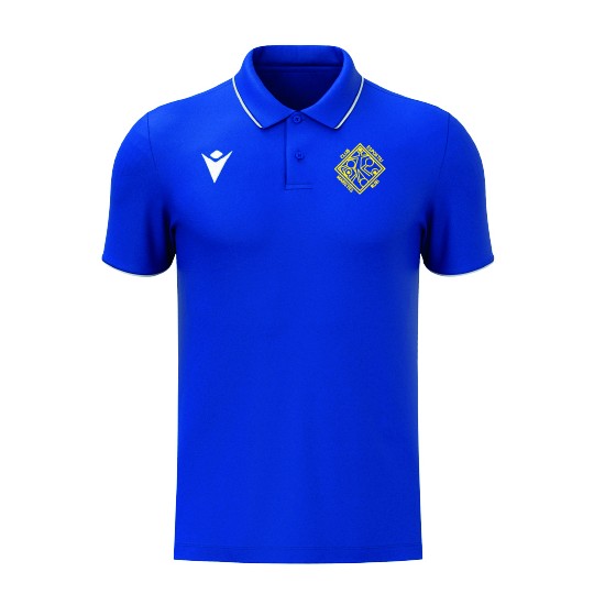 POLO MACRON DRACO HERO MARISTES DE RUBI - COLOR BLAU ROYAL/BLANC