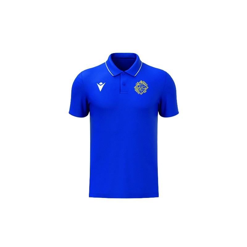 POLO MACRON DRACO HERO MARISTES DE RUBI - COLOR BLAU ROYAL/BLANC