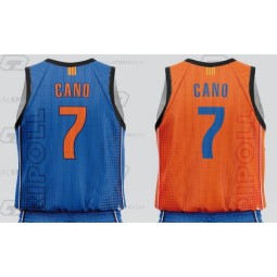 CAMISETA MASCULINA REVERSIBLE DE JUEGO PATROCINADOR EMERSHOP UE RIPOLL