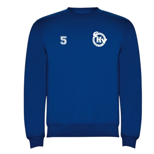 DESSUADORA COLL RODÓ CH VILAMAJOR CLASICA COLOR BLAU ROYAL + ESCUT I NUMERO