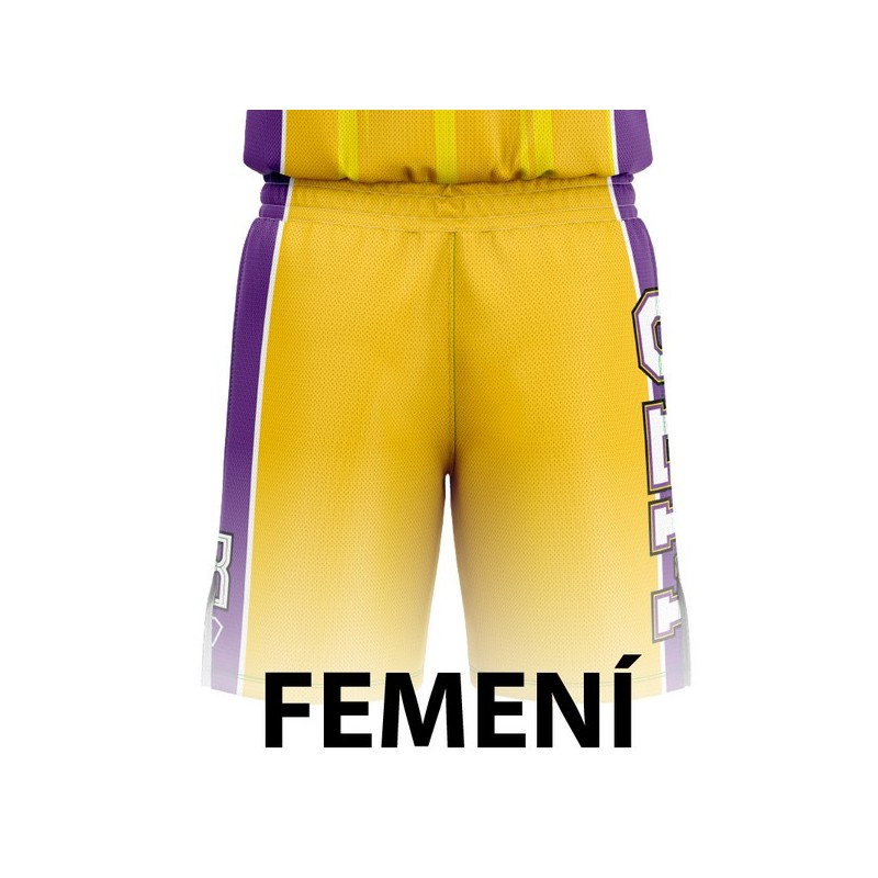 PANTALÓN DE BALONCESTO FEMENINO AMARILLO UE MATARÓ-FEMENÍ MARESME