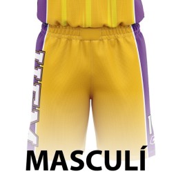 PANTALÓN DE BALONCESTO MASCULINO AMARILLO UE MATARÓ