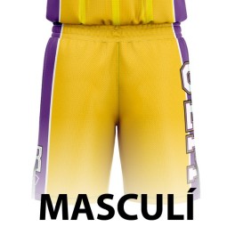 PANTALÓN DE BALONCESTO MASCULINO AMARILLO UE MATARÓ