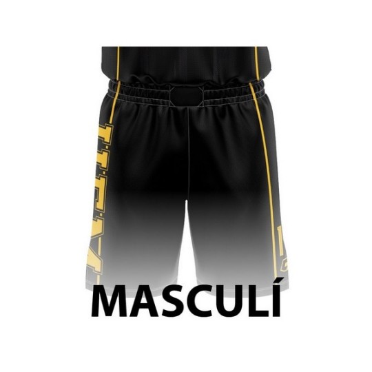 PANTALÓ DE BÀSQUET MASCULÍ NEGRE UEM MATARÓ 2AFEB