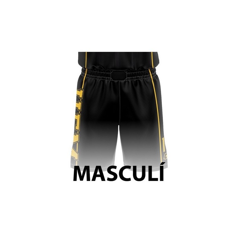 PANTALÓN DE BALONCESTO MASCULINO AMARILLO UE MATARÓ