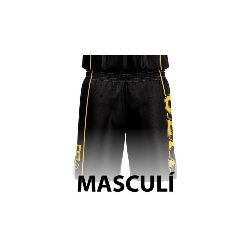 PANTALÓ DE BÀSQUET MASCULÍ NEGRE UEM MATARÓ 2AFEB