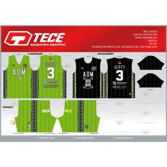 CAMISETA DE CALENTAMIENTO CB VALL DEL TERRI