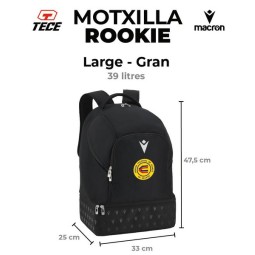 MOTXILLA GRAN CB GRIFEU MACRON ROOKIE COLOR NEGRE + ESCUT