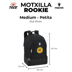 MOTXILLA PETITA CB GRIFEU MACRON ROOKIE COLOR NEGRE + ESCUT