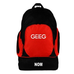 MOCHILA ROJA CON NOMBRE GEIEG