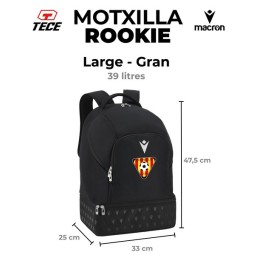 MOTXILLA MACRON UE FORNELLS ROOKIE GRAN- LARGE COLOR NEGRE