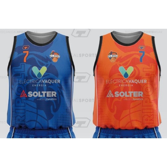 CAMISETA FEMENINA REVERSIBLE DE JUEGO PATROCINADOR EMERSHOP UE RIPOLL